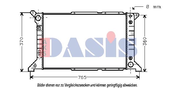 AKS DASIS Jäähdytin,moottorin jäähdytys 250280N